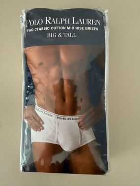 Polo by Ralph Lauren White Men’s Mid Rise Cotton Briefs - Pack of 2